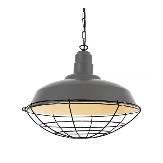 COBAL Industrial Pendant in Powder Coated Grey