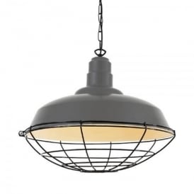 COBAL  Industrial Pendant in Powder Coated Grey