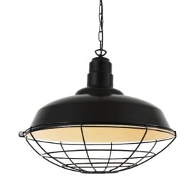 COBAL Industrial Pendant in Powder Coated Matte Black