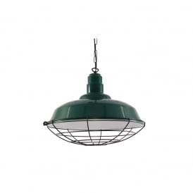 COBAL  Industrial Pendant in Powder Coated Racing Green