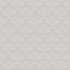 CORALIE Wallpaper in Sugared Grey White, Sugared Grey, Dark Sugared Grey