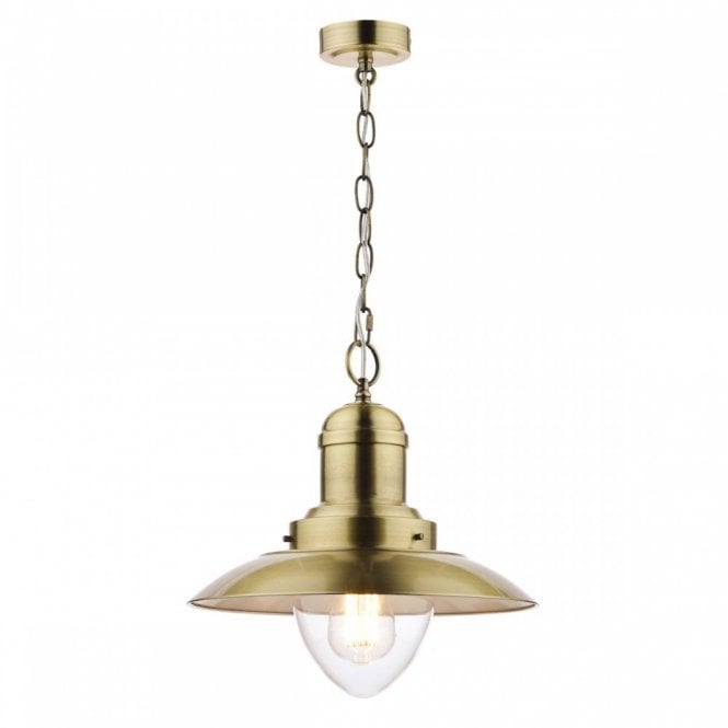 CORBRIDGE Antique Brass Fisherman Ceiling Light