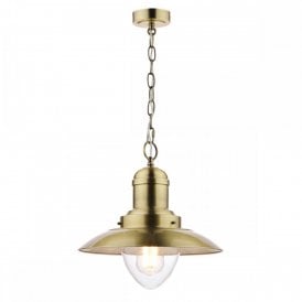 Laura Ashley Antique Brass Fisherman Ceiling Light Designer Lighting