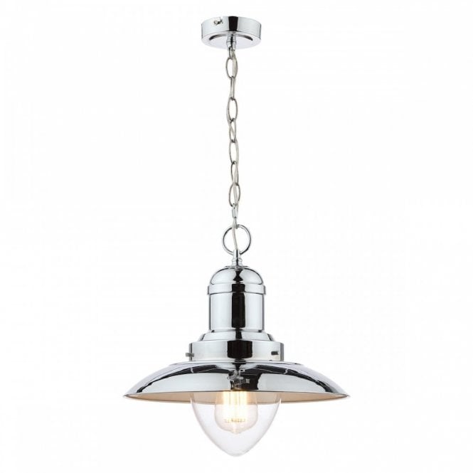 CORBRIDGE Polished Chrome Fisherman Ceiling Light