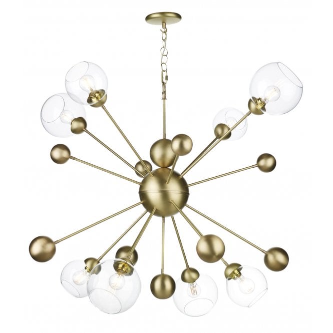 COSMOS 8 Light Horizontal Pendant | Butter Brass