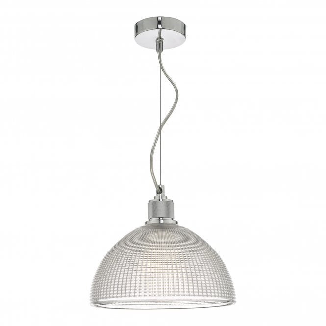 CYTHERIA Pendant Chrome & Clear Prismatic Glass