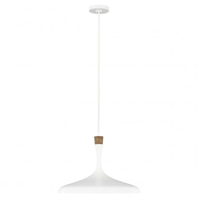 DARWIN Pendant Matte White Wood Detail
