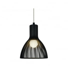DEFINE large black metal pendant for high ceilings