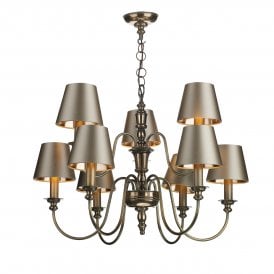 DICKENS 9 Light Ceiling Pendant Bronze (excludes shades)