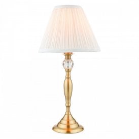 Laura Ashley Antique Brass Spindle Table Lamp Ivory Shade