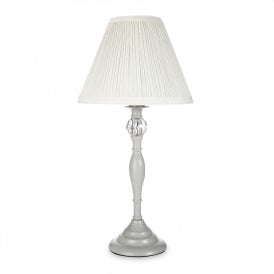 ELLIS Table Lamp in Dove Grey with Cotton Shade
