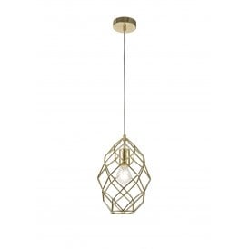 ELLIS Tessellated Ceiling Pendant Light | Polished Brass
