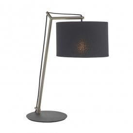 ELONGATE Angular Table Light In Matt Nickel With Black Shade