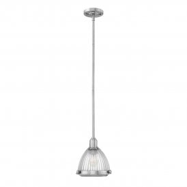 ELROY 1 Light Pendant in Brushed Nickel