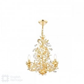 gold leaf tote chandelier 
