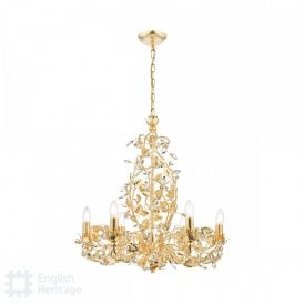 gold leaf tote chandelier