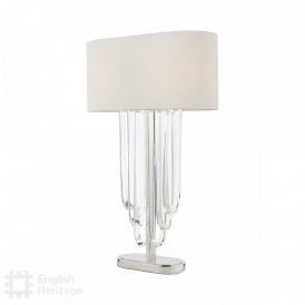 table lamp with tiered crystal shade