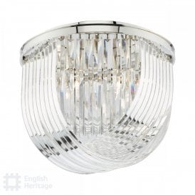 domed crystal flush light