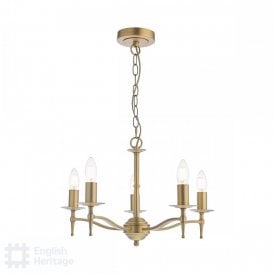 brass 5 light chandelier