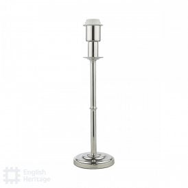 polished nickel candle stick style table lamp base