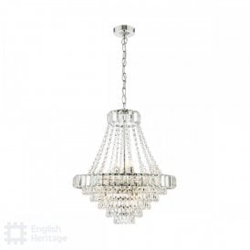 12 light crystal tiered chandelier