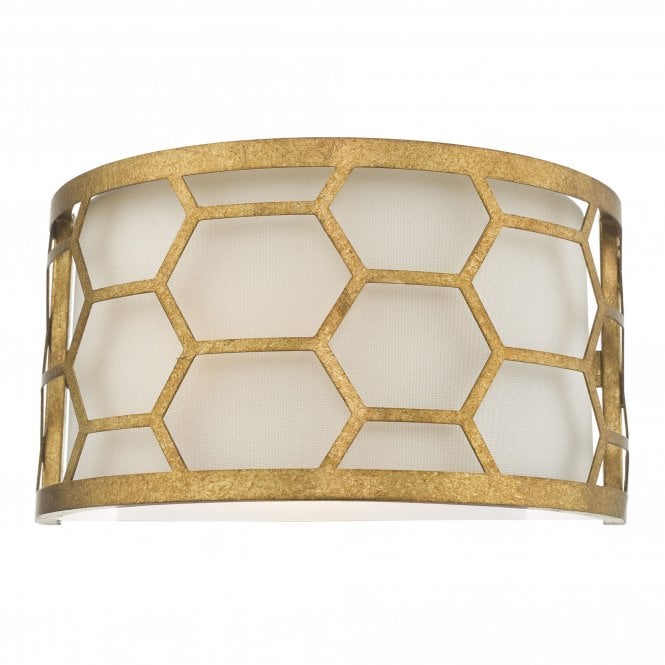 EPSTEIN 1 Light Wall Light Gold Leaf & Ivory