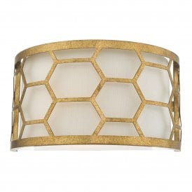 EPSTEIN 1 Light Wall Light Gold Leaf & Ivory