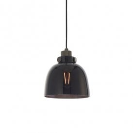 ESQUIRE Black Chrome With Black Tinted Glass Single Pendant
