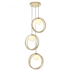 ETERNAL Loop Brushed Gold Multi Pendant