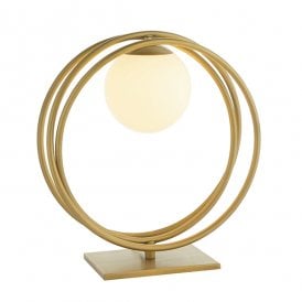 ETERNAL Loop Brushed Gold Table Light
