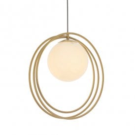 ETERNAL Loop With Brushed Gold Single Pendant