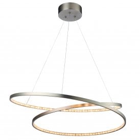 ETERNITY Ceiling Pendant | Matt Nickel Plate & Clear Crystals