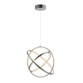 ETERNITY LED 3 Light Pendant | Matt Nickel & Crystal