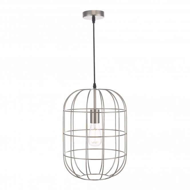EUDORA 1 Light Pendant Satin Nickel