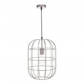 EUDORA 1 Light Pendant Satin Nickel
