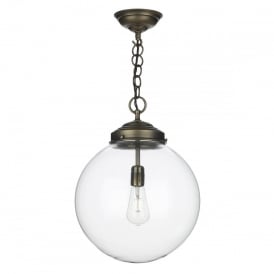 FAIRFAX 1 Light Pendant Antique Brass (Shade Sold Separate) CEILING