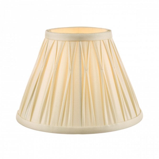 FENN Silk Pinch Pleat Empire Lampshade Ivory 8''