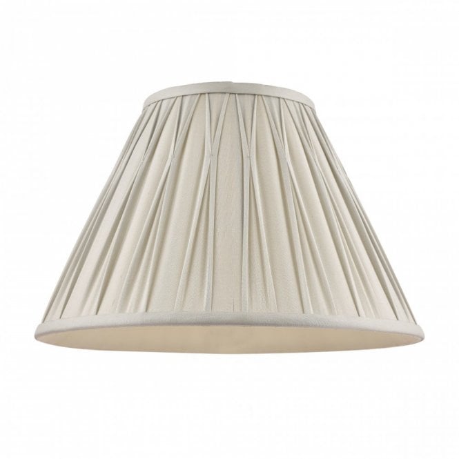 FENN Silk Pinch Pleat Empire Lampshade Silver 14''