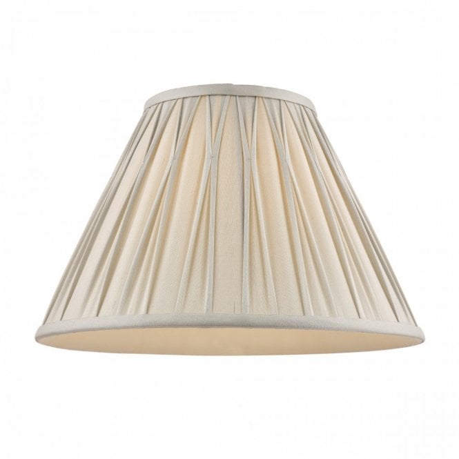 FENN Silk Pinch Pleat Empire Lampshade Silver 16''