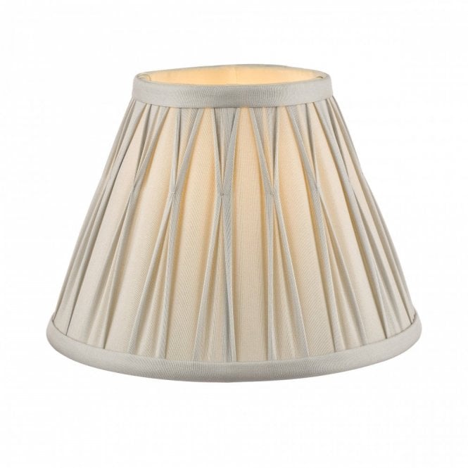 FENN Silk Pinch Pleat Empire Lampshade Silver 8''