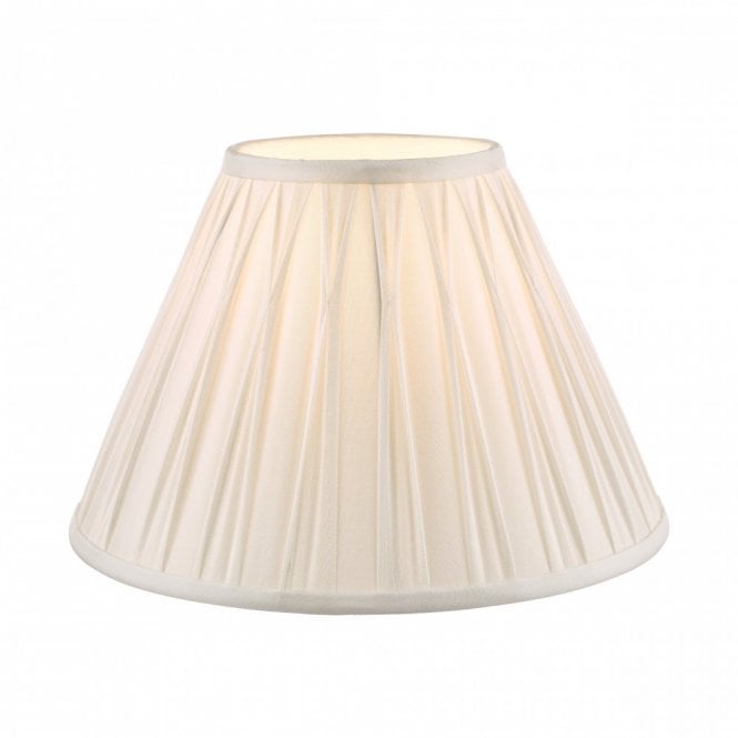 FENN Silk Pinch Pleat Empire Lampshade White 12''