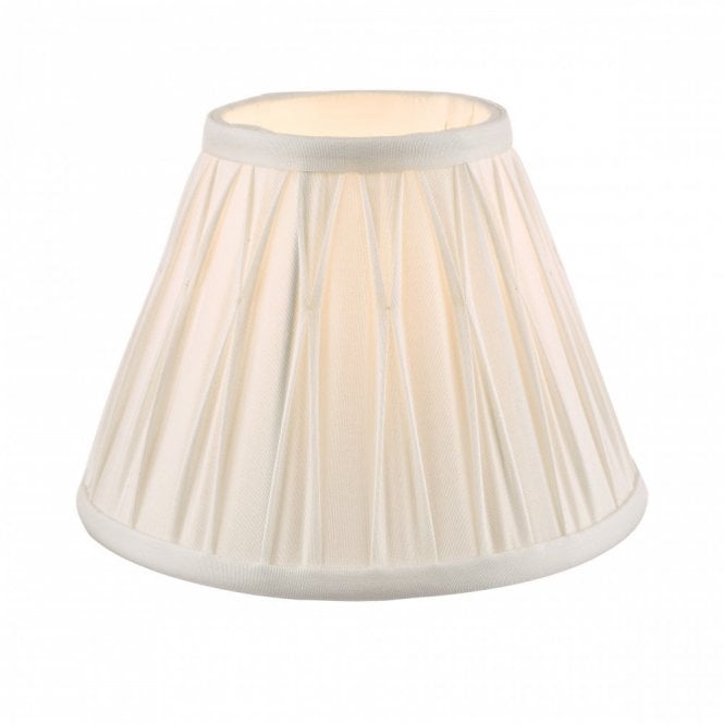 FENN Silk Pinch Pleat Empire Lampshade White 8''