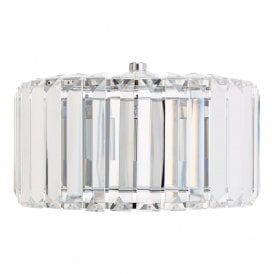FERNHURST Wall Light in Polished Chrome and Crystal Glass