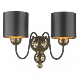 GARBO Mosaic Twin Wall Light Bronze & Black Shades