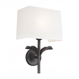 GEORGIA Wall Light Scrolled Leaf | Forged Iron Finish