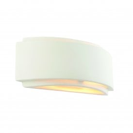 GIANNA Wall Washer | Unglazed Ceramic & Gloss White Paint
