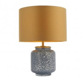 HARDIE Cobalt Glass Table Light With Gold Shade