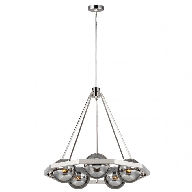 HARPER 5 Light Chandelier in Polished Nickel