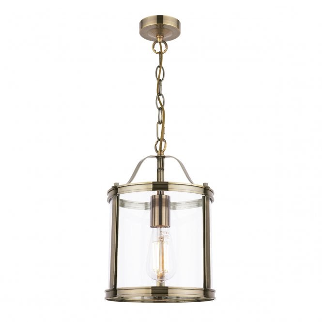 HARRINGTON Pendant Antique Brass & Glass