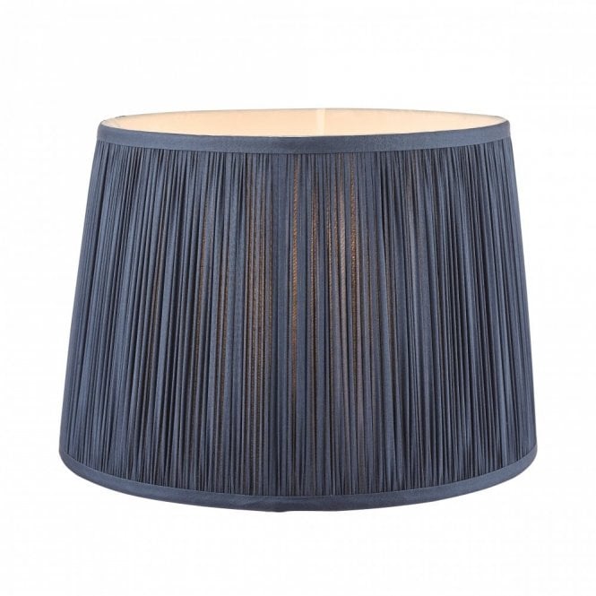 HEMSLEY Pleated Empire Drum Lampshade Midnight Blue 10''